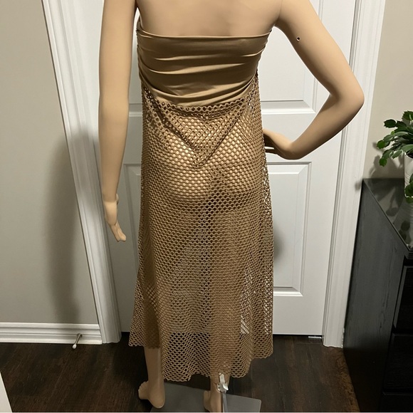 Beach style tan lace dress - Picture 4 of 6